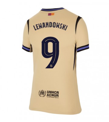 Lacne Ženy Futbalové dres Barcelona Robert Lewandowski #9 2025-26 Krátky Rukáv - Preč